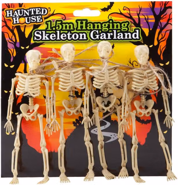 VFM e-Store White Hanging Skeleton Halloween Decorations Set