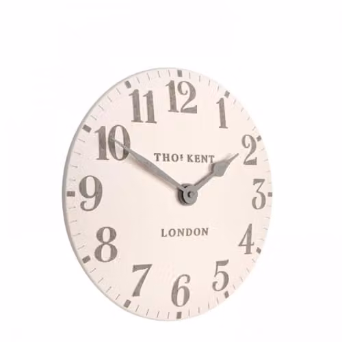 Thomas Kent Arabic Shy Pink Small Round Analog Wall Clock – 1