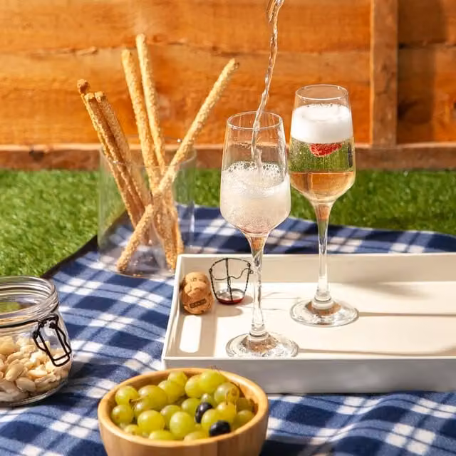 LAV 18-Piece Lal Transparent Glass Wine and Champagne Stemware Set