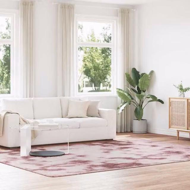 Berkfield Home NAVARRA Shaggy High Pile Rug, Dusty Pink, W: 240 cm, D: 340 cm – 1