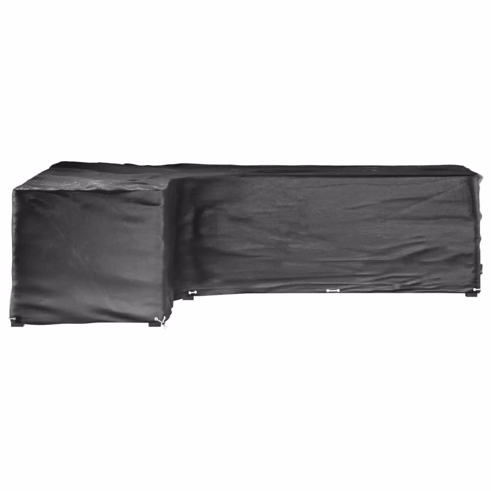 Berkfield Home L-Shaped Garden Furniture Covers, 2 Pack, Black, W/D/H: 220 x 285 x 80 cm – 3