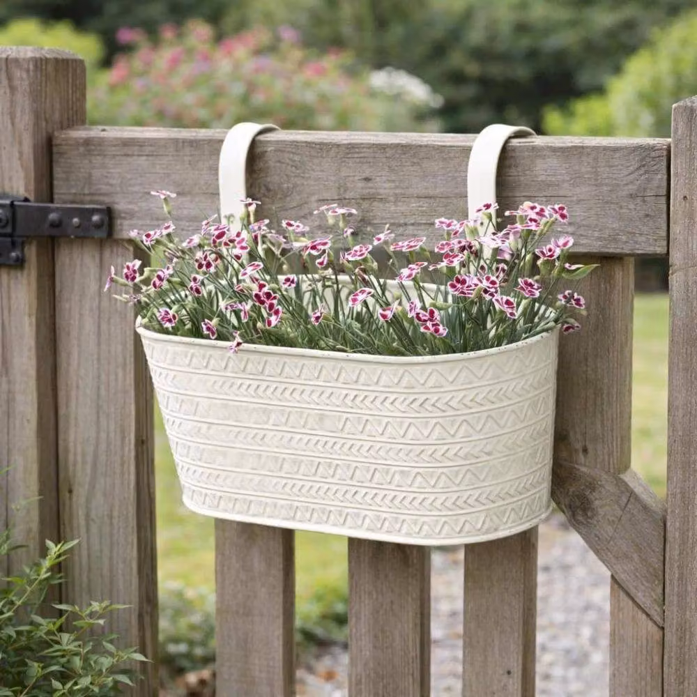 Marco Paul Ivory Window Box Planter for Fence and Balcony W: 30.48 cm, D: 30.48 cm, H: 30.48 cm – 4