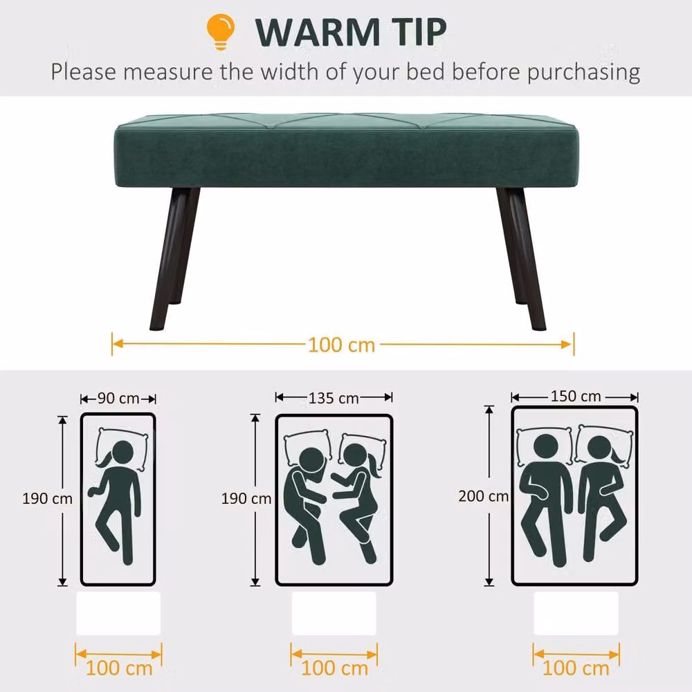 Wyld Haus Mazuka Green Velvet End of Bed Bench with Geometric X Stitching – 7