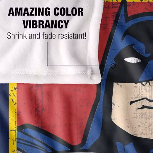 Warner Bros. Batman Super Soft Fleece Throw Blanket, Multicolour, W: 127 cm x L: 152 cm – 3
