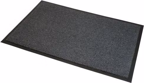 JVL Commodore Non-Slip Barrier Mat in Grey and Black, W: 120 cm x D: 150 cm – 1