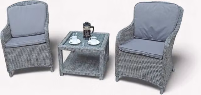 Royalcraft Paris 2 Seater 3pc Imperial Companion Set in Grey