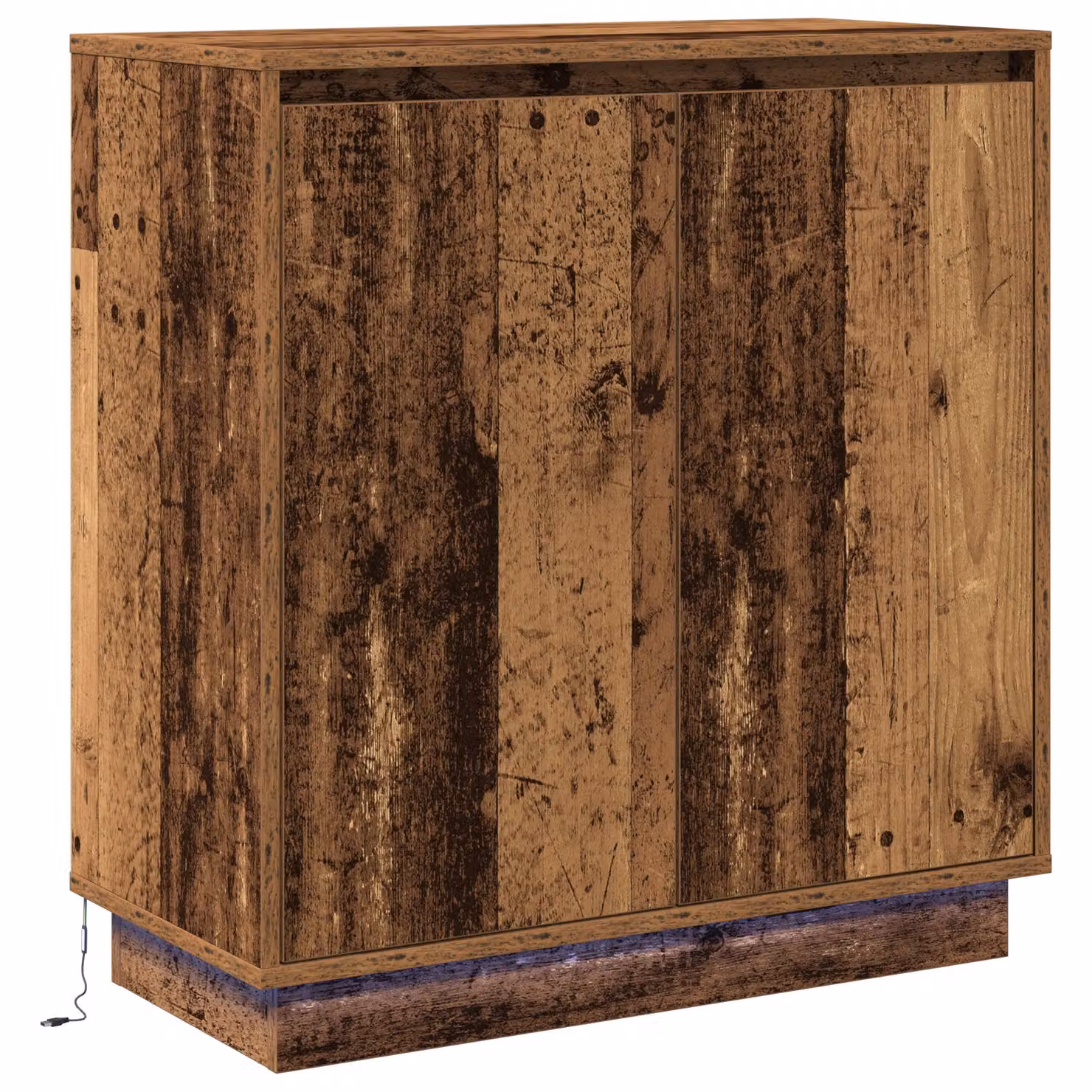 Berkfield Home Rustic Brown Sideboard with Integrated LED Lighting, W/D/H: 71 x 34.5 x 75 cm – 2