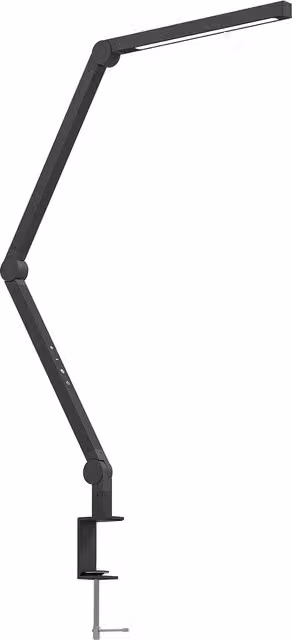 HOMCOM LED Desk Lamp in Black, Dimmable and Adjustable Task Light with Clamp and Touch Control