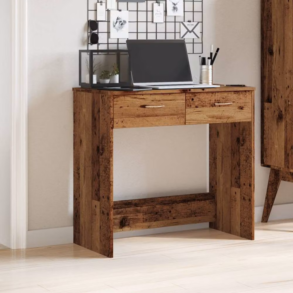 Berkfield Modern Writing Desk in Brown, Engineered Wood, W/D/H: 80 x 40 x 75 cm – 2