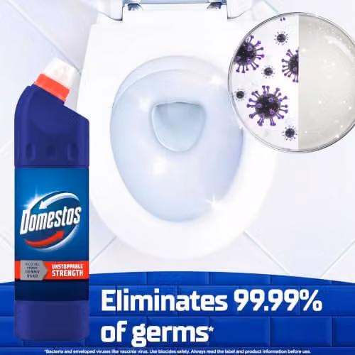 Domestos Original Disinfecting Thick Bleach, 2 L, 3 Pack, Blue – 5