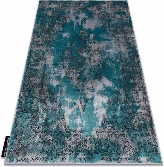RugsX De Luxe Abstract Green Polyester Rug, W: 200 cm, D: 290 cm – 1