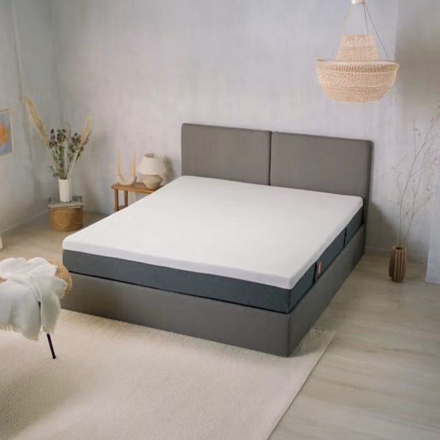 Emma Original Pro Mattress in White and Grey, W/D/H: 140 x 190 cm