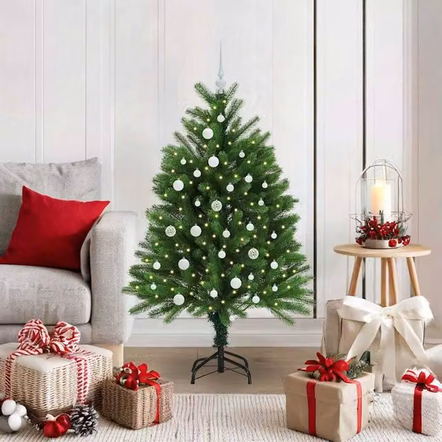 Berkfield Home Green Christmas Tree with 150 LEDs and Stand, Height: 120 cm