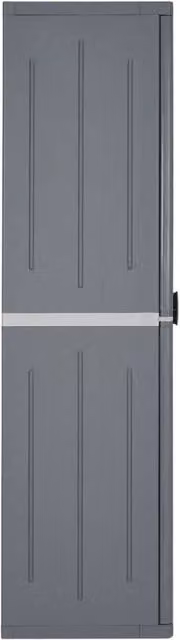 Berkfield Home Grey PP Rattan Garden Storage Cabinet W/D/H: 65 x 45 x 172 cm