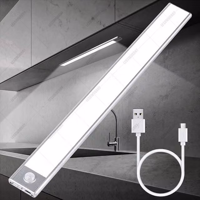 NESTLUNE Wireless Motion Sensor Closet Light in White, 50 cm