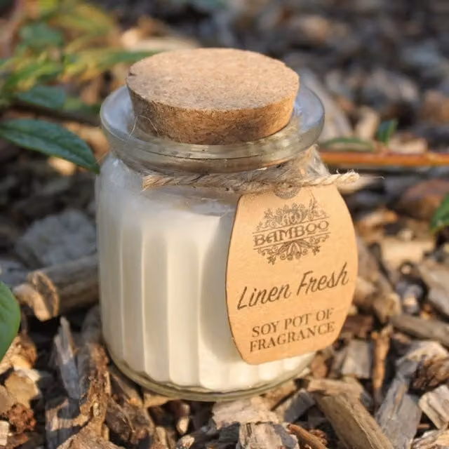 KDMK Linen Fresh Soy Pot of Fragrance Candle, White, 20 g