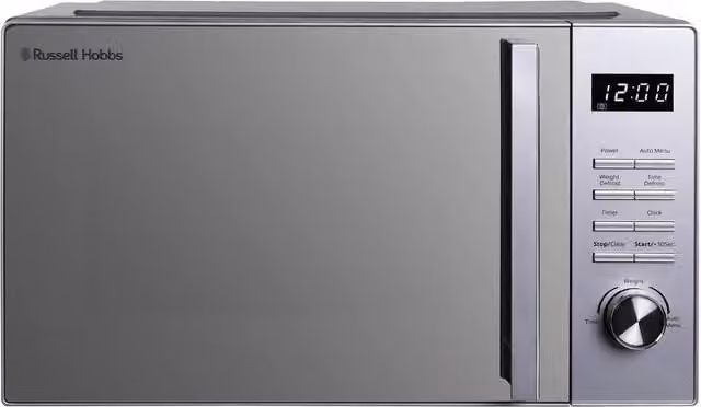 Russell Hobbs RHFM2365 Silver 23L Flatbed Digital Solo Microwave