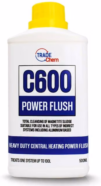 Trade Chemicals C600 Central Heating Power Flush - Red, 0.5l