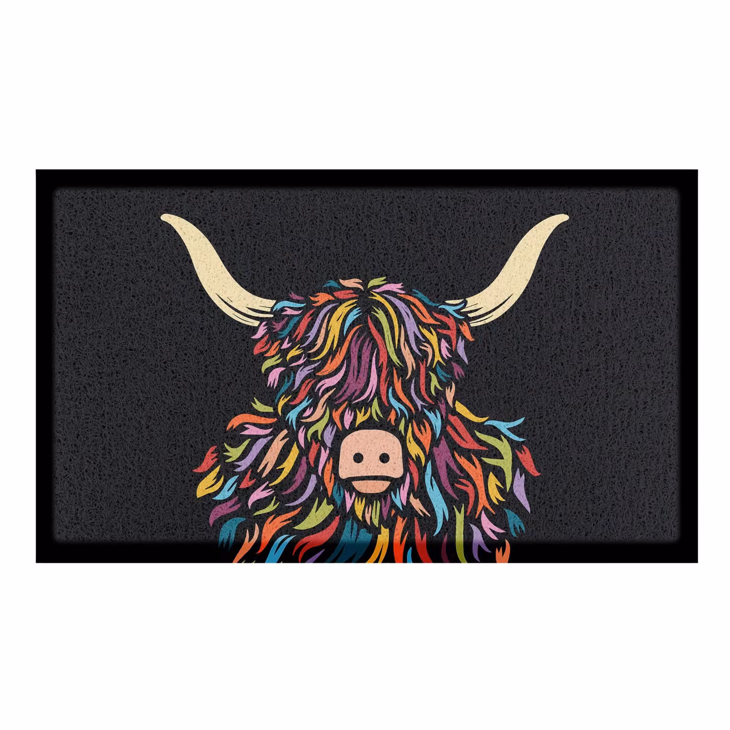 Artsy Mats Highland Cow Multicolour Indoor Outdoor Doormat, W: 90 cm, D: 60 cm – 2