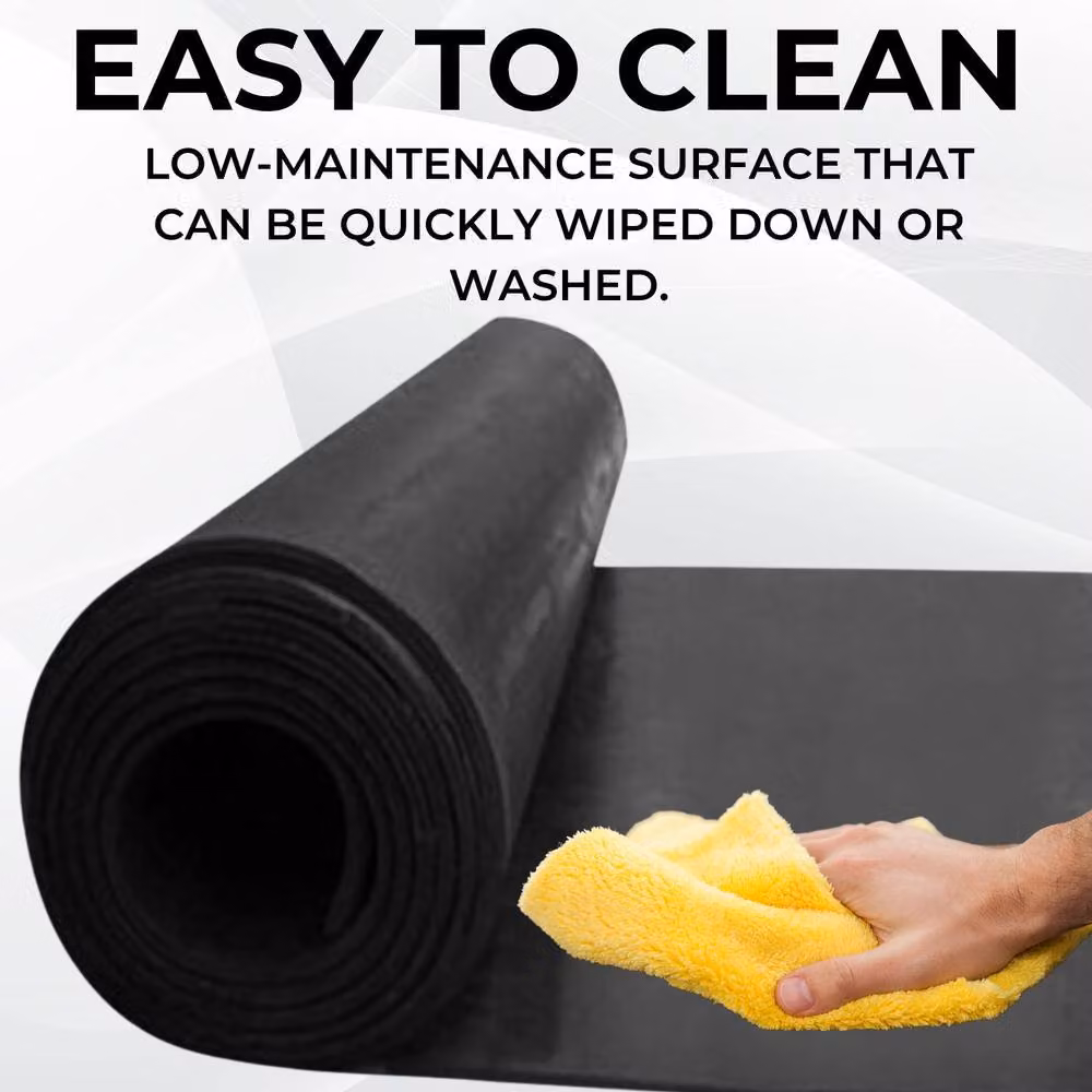 Ark Mat Smooth Rubber Flooring Matting, Black, W: 200 cm, D: 150 cm, H: 0.5 cm – 4