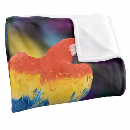 JQ Licensing Royce McClure Macaws Silky Touch Super Soft Fleece Throw Blanket, Multicolour, W: 152 cm, D: 127 cm – 2