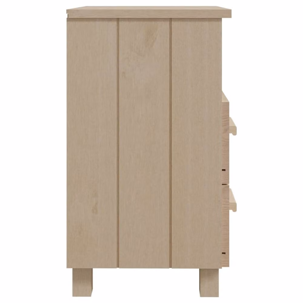 Berkfield Home HAMAR Bedside Cabinets, Set of 2, Honey Brown Solid Pine Wood, W/D/H: 40 x 35 x 62 cm