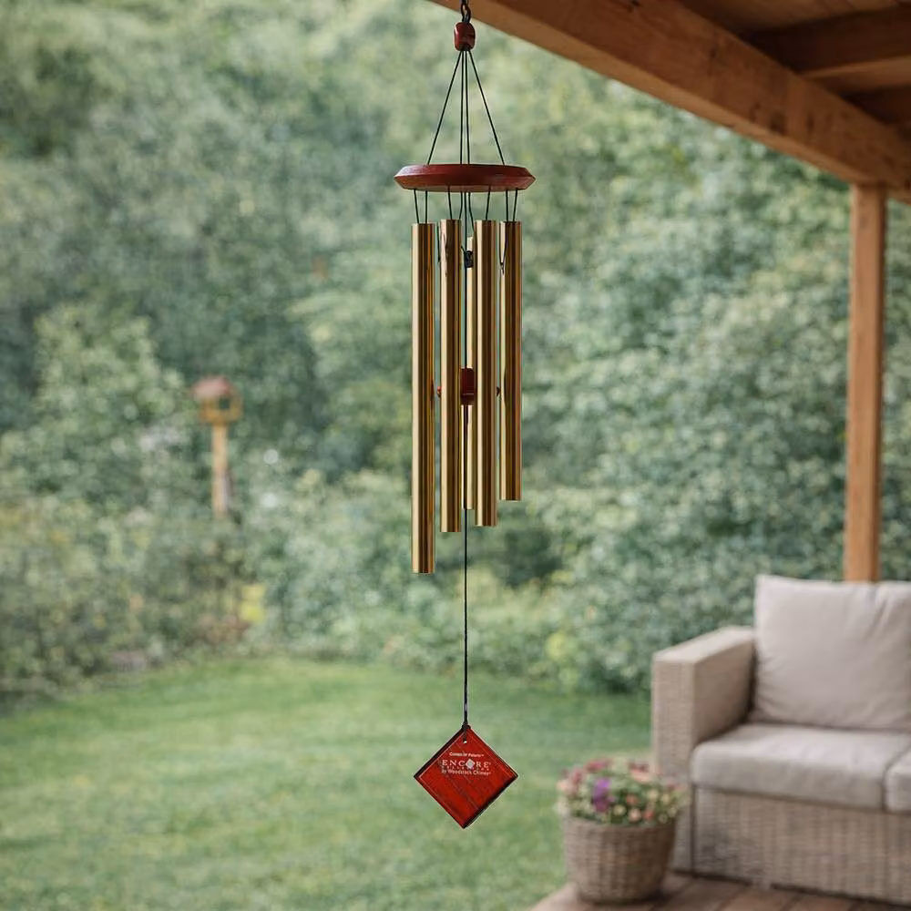 Woodstock Chimes Encore Chimes of Polaris Windchime, Bronze, H x W x D: 55.88 x 10.16 x 10.16 cm – 9