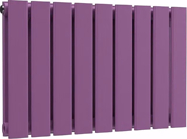 Lux Heat Flat Horizontal Steel Radiator in Purple, W: 63 cm, H: 40 cm