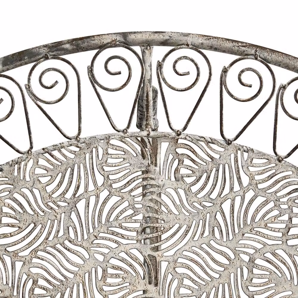 Wyld Haus Grey Mediterranean Metal Bistro Table W: 80 cm, D: 36 cm – 3
