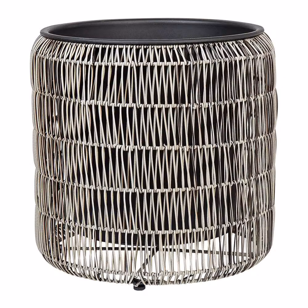 Wyld and Coco Brown PE Rattan Planter Set of 2 with Plastic Inserts – 5