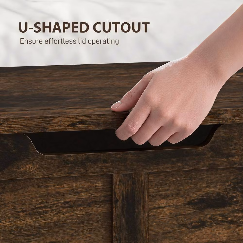 STILVORA Rustic Brown Storage Box with Soft Close Lid – 7
