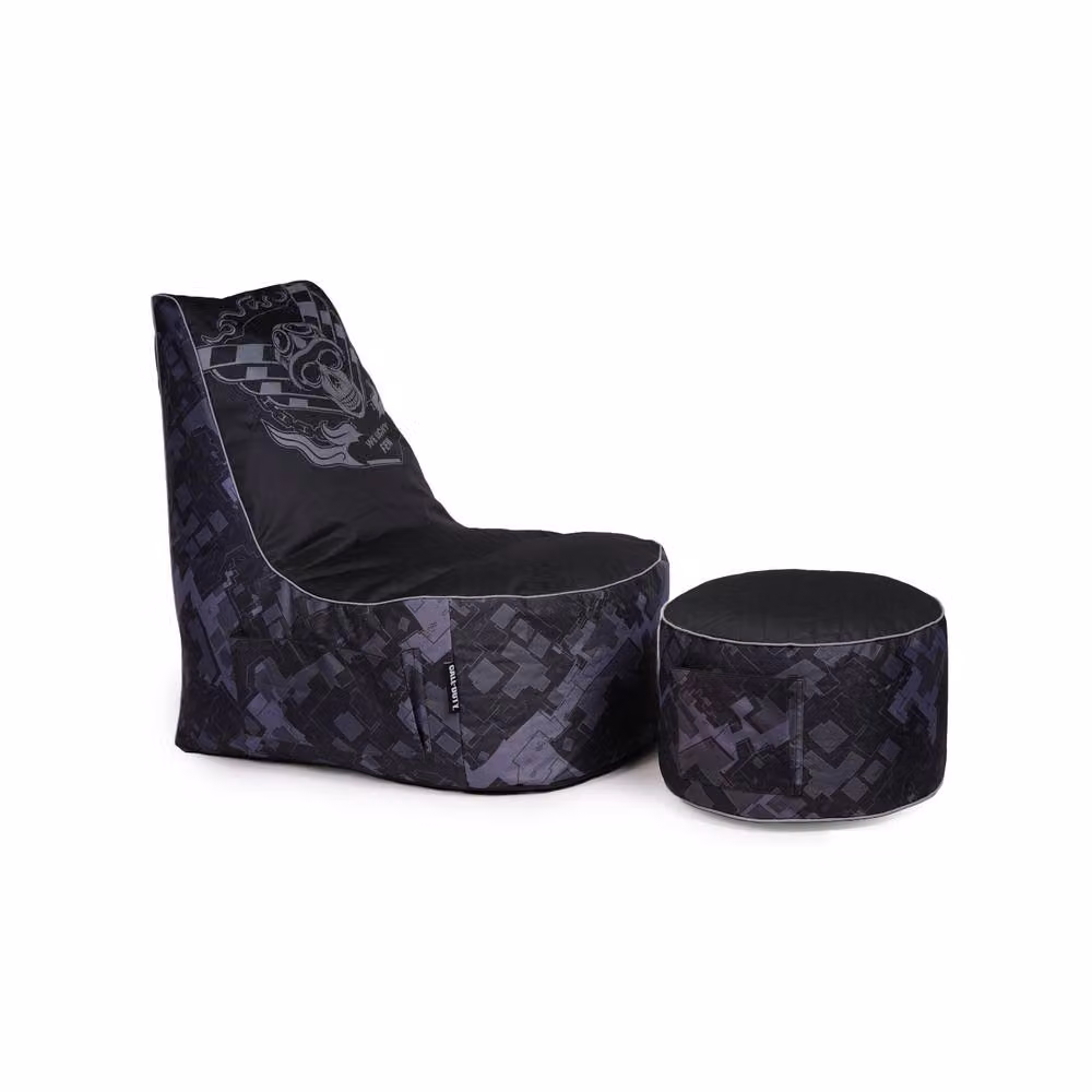 Kaikoo Call of Duty Ghost Beanbag Gaming Chair in Black Water Repellent Fabric – 3