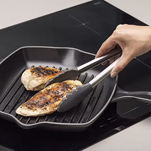 Zeal Silicone and Stainless Steel Non-Stick Kitchen Tongs in Grey – 3