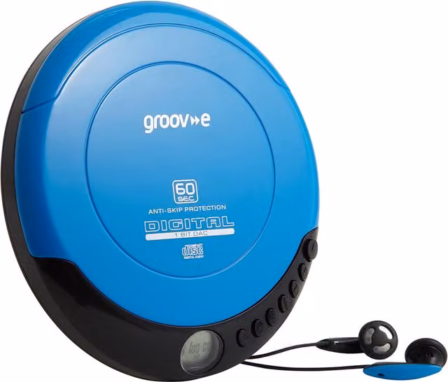 Groove Retro Series Personal CD Player - Blue