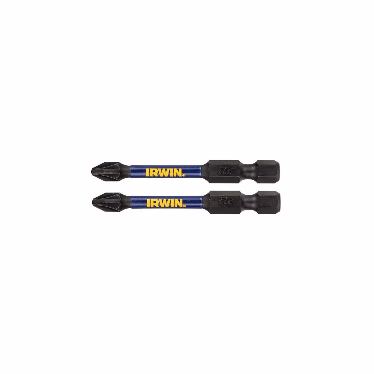 IRWIN Impact Pro Performance PZ2 Screwdriver Bits, 57mm, Black (Pack of 2) – 2