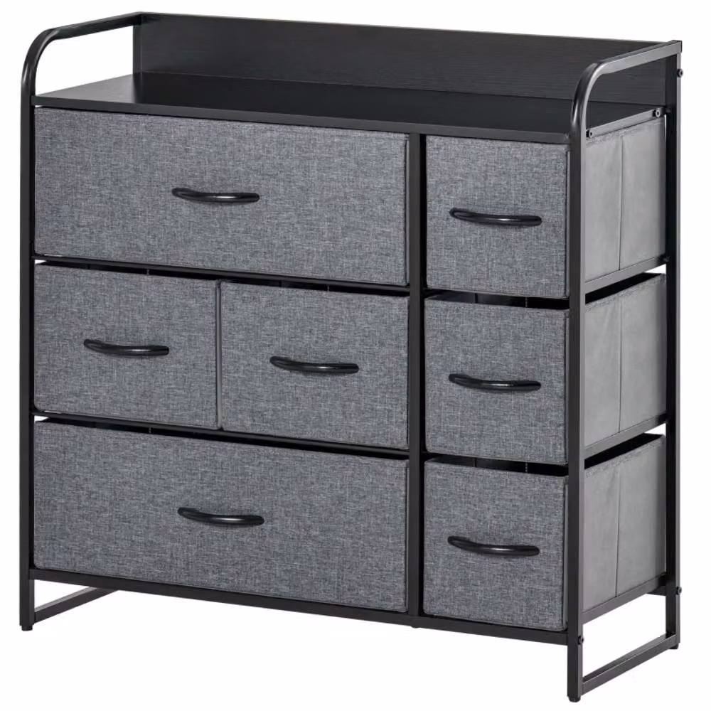 STILVORA Modern Grey 7-Drawer Freestanding Chest of Drawers – 3