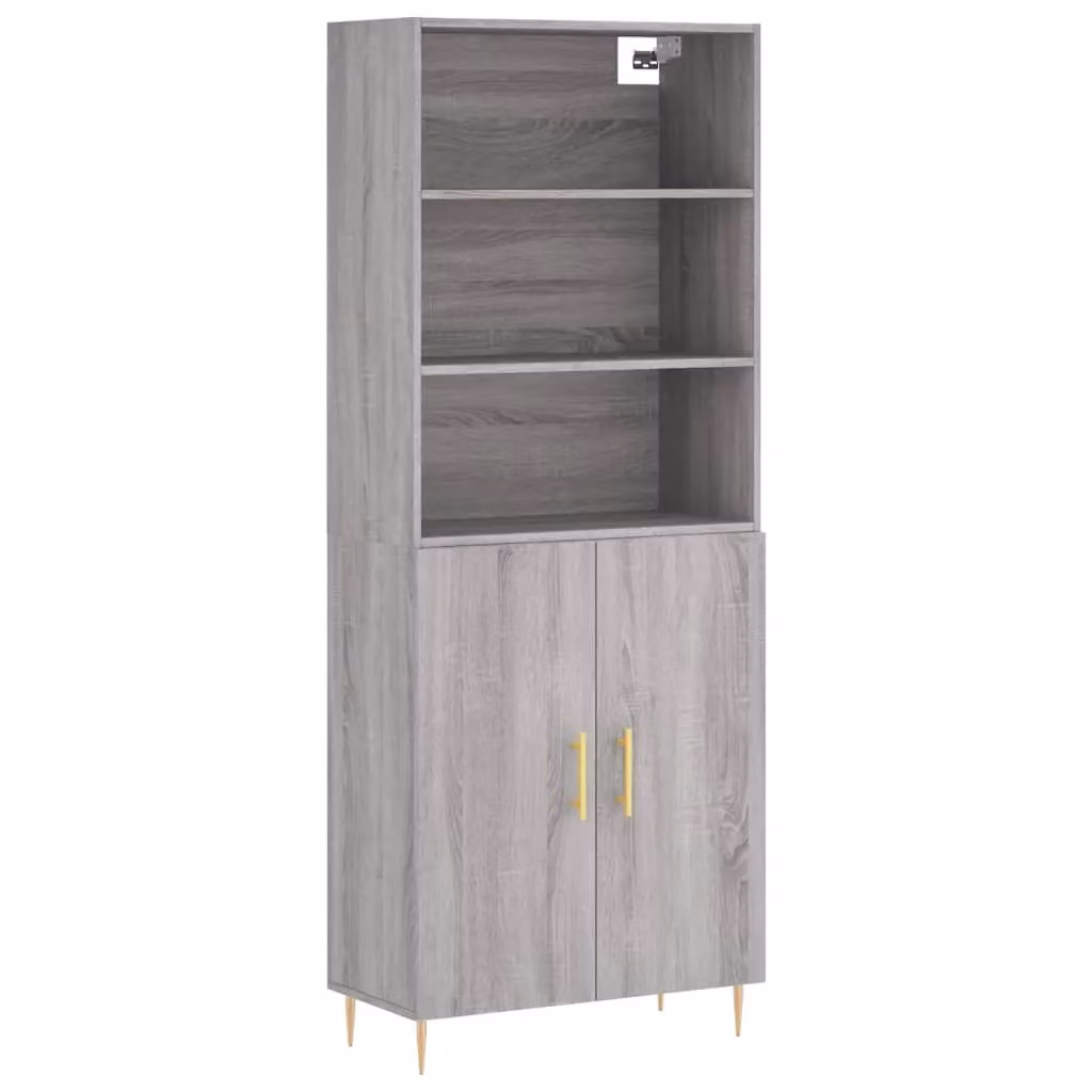 Berkfield Home Grey Sonoma Highboard H 180 x W 69.5 x D 34 cm – 2