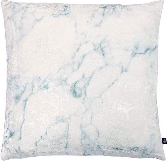 Ashley Wilde Cinnabar Square Cushion in Green and White, W/D/H: 50 x 50 x 50 cm