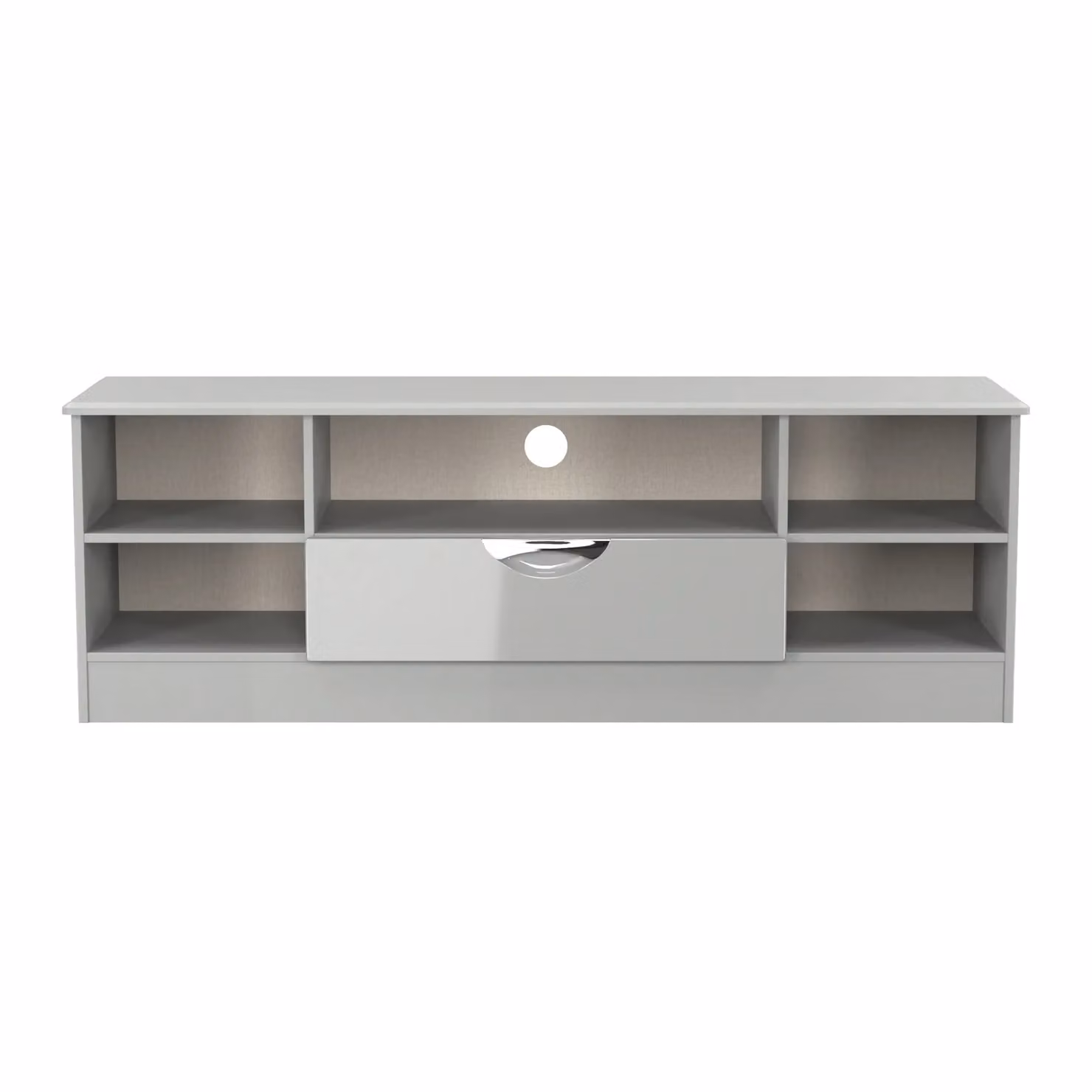 Ready Assembled 2 U Holborn Wide 1 Drawer TV and Media Unit in Matt Mid Grey – 2