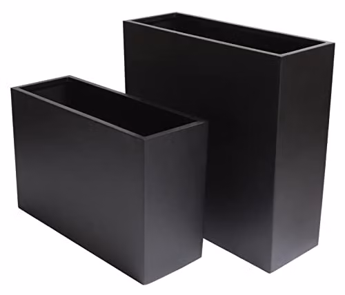 Primrose Tall Trough Fibreglass Planter, Black, W: 60 cm, D: 30 cm, H: 90 cm – 5