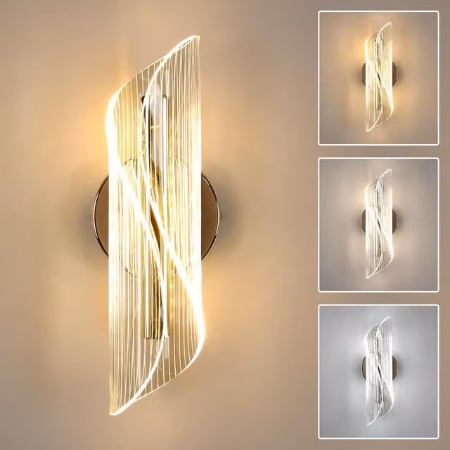 COMELY 16W Modern Indoor LED Up and Down Wall Light in Gold – 1