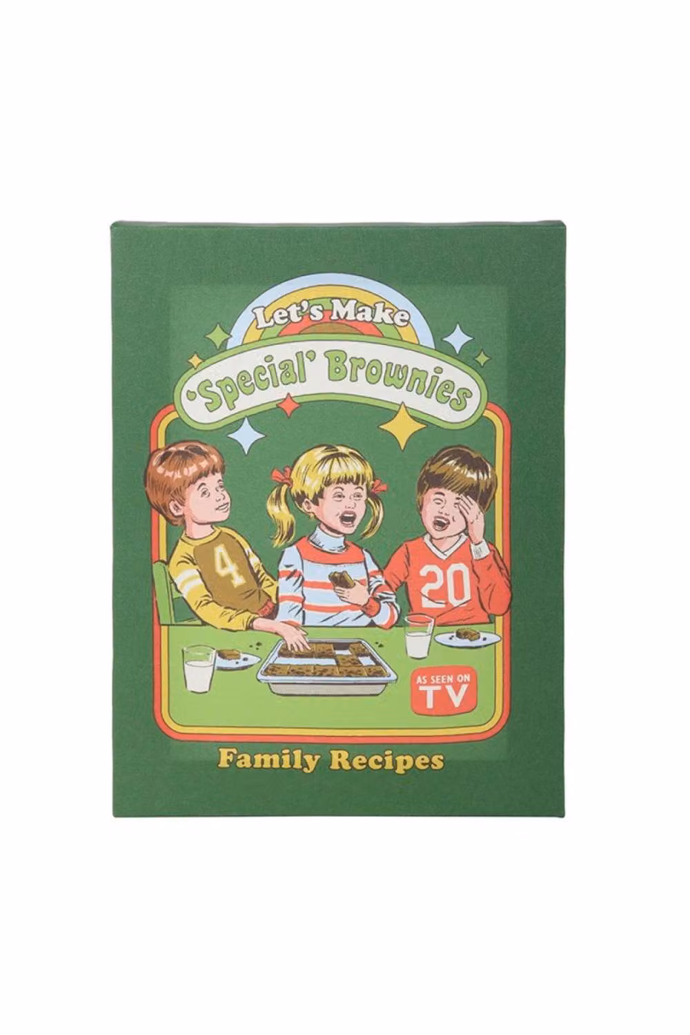 KDMD Let's Make Brownies Canvas Plaque by Steven Rhodes, Green, W: 19 cm, H: 25 cm – 2