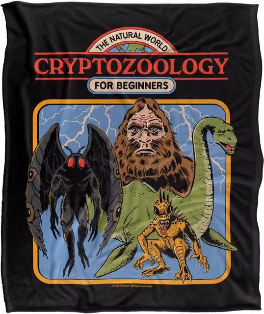 Steven Rhodes Cryptozoology For Beginners Multicolour Fleece Throw Blanket W/D/H: 152 x 127 cm – 1