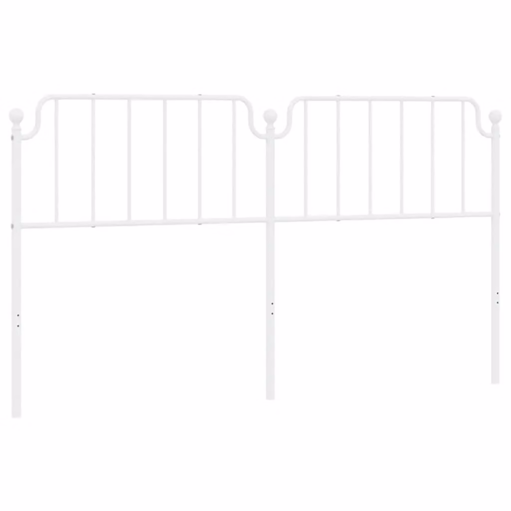 Berkfield Home Classic Metal Headboard in White, 180 cm – 2