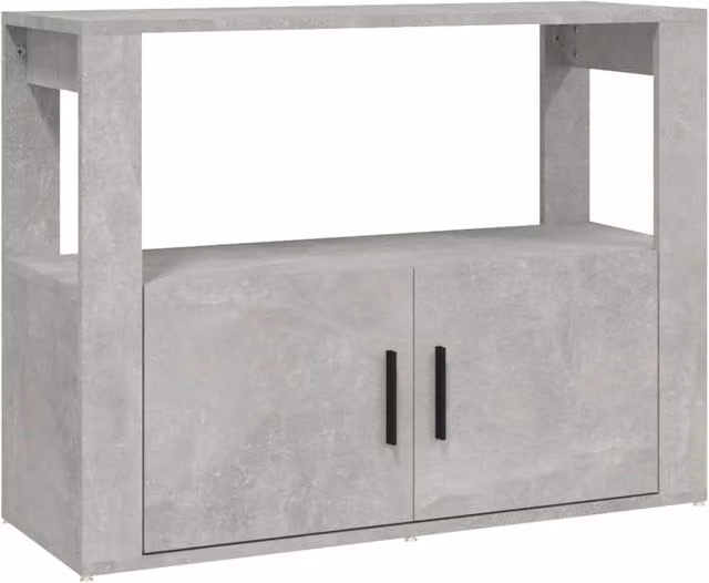 Berkfield Home Sideboard in Concrete Grey, W/D/H: 80 x 30 x 60 cm