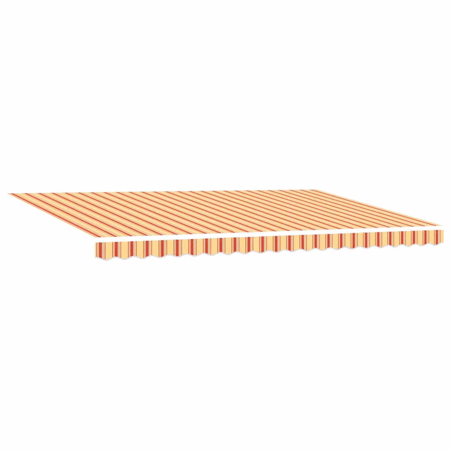 Berkfield Home Manual Retractable Wall-Mounted Awning with LED, Yellow and Orange Striped Polyester, W: 500 cm, D: 300 cm – 2