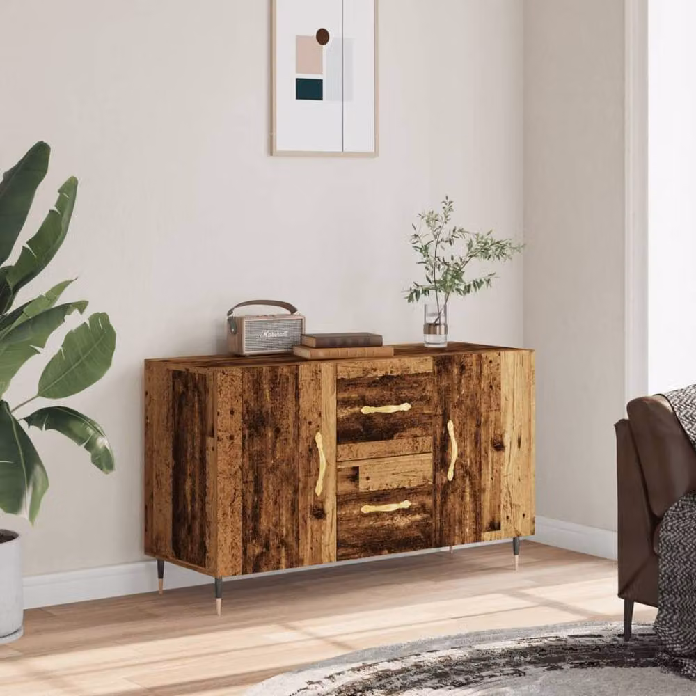 Berkfield Home Old Wood Sideboard in Brown, W/D/H: 100 x 36 x 60 cm – 3