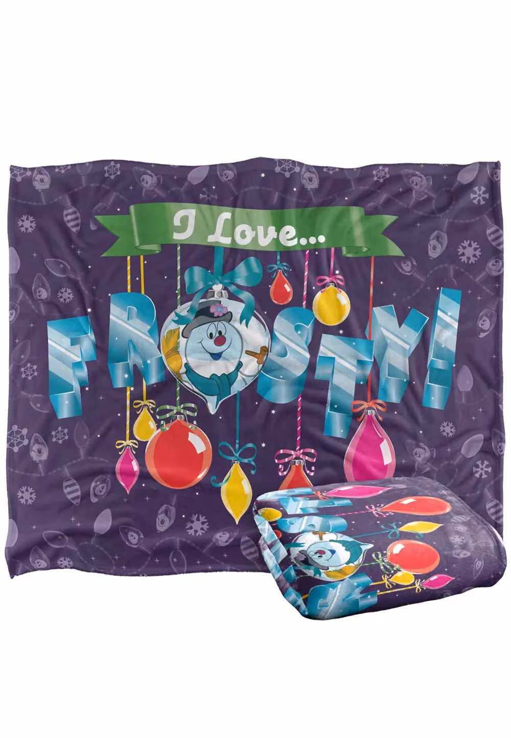 Warner Brothers Frosty The Snowman Silky Touch Super Soft Fluffy Throw Blanket in White and Multicolour, W/D: 152 x 127 cm – 2