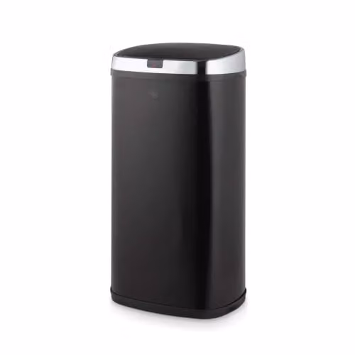 Swan Townhouse Square Sensor Bin, Black, W: 25.0 cm, D: 34.0 cm, H: 62.0 cm – 1