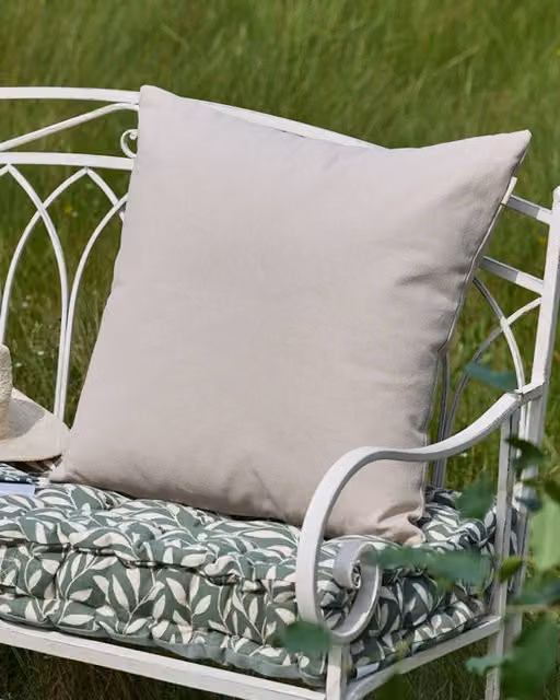 Dibor Grey Cotton Indoor Outdoor Square Garden Chair Cushion W: 50 cm, D: 50 cm – 1